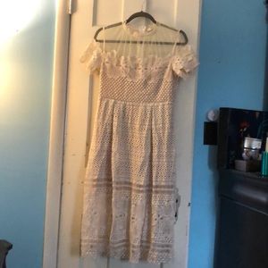 Antique white lace dress size M
